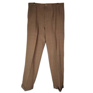 Nautica | Pants | Nautica Herringbone Pleated Front Cuffed Classic Fit Dress  Pants Tan Size 36x32 | Poshmark